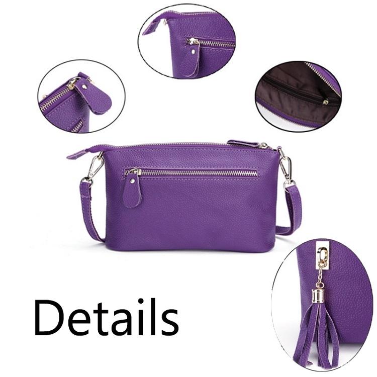 Fringed One Shoulder Bag For Women Large Capacity Casual - Light Purple