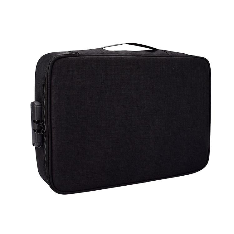 Waterproof Multi-layer Laptop Bag with Password Lock - Grey