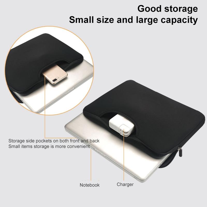 Portable Air Permeable Handheld Sleeve for 13.3 Laptops - 34x25.5x2.5cm - Grey