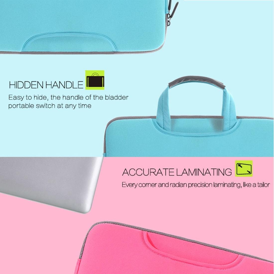 Portable Air Permeable Handheld Sleeve for Macbook Air / Pro and Laptops - 38x27.5x3.5cm 15.4 Inch - Grey