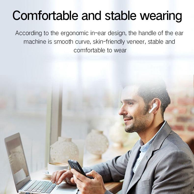 Wireless 3d Stereo Earphones with Bluetooth 5.0 - Black