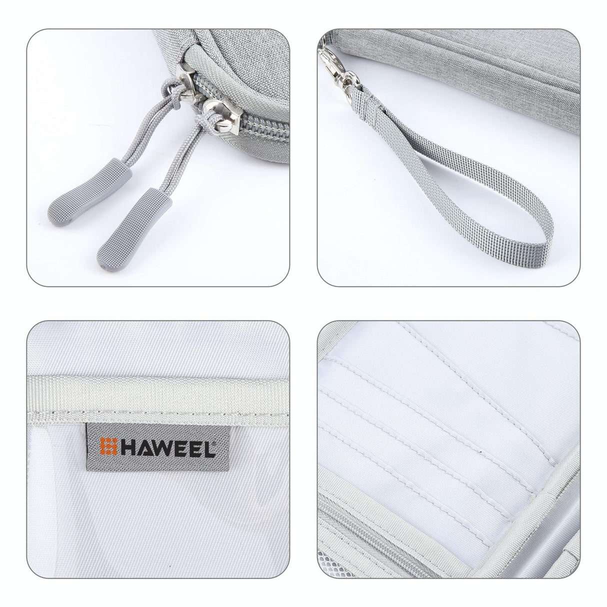 Clutch Bag For Passports Cards & Documents Grey