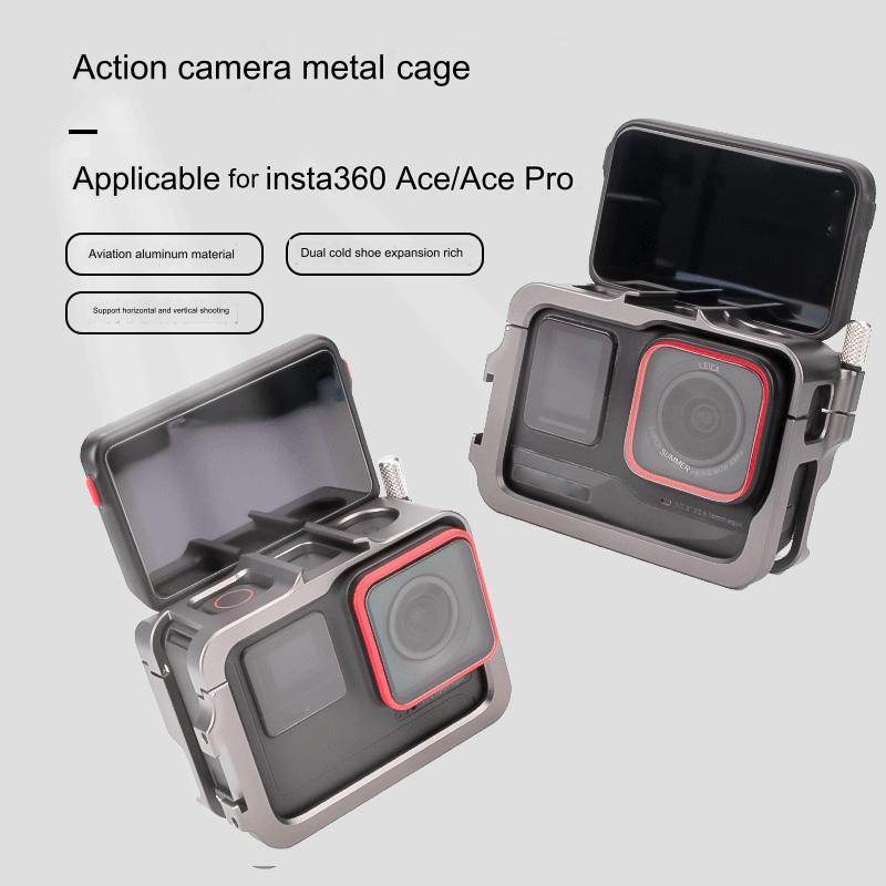 Aluminum Alloy Metal Rabbit Cage for Insta360 Ace Pro