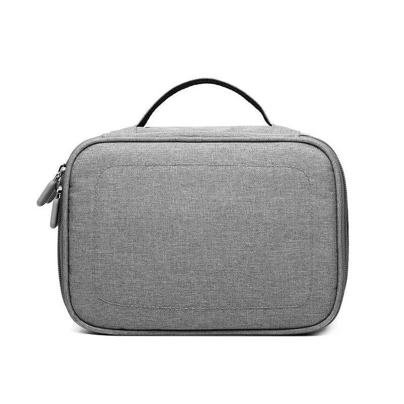 Versatile Headphone Charger & Data Cable Storage Bag - Single Layer - 23x16x7cm - Grey