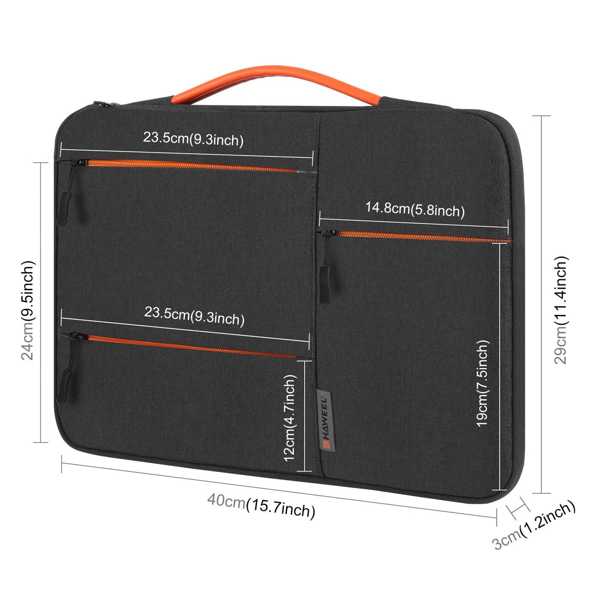 15.0 Laptop Sleeve Case for Macbook Samsung Thinkpad Sony Dell Alienware Chuwi Asus Hp - Zipper Briefcase Handbag 15.0-16.0 Laptops - Grey