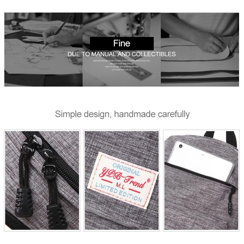 Versatile Canvas Laptop Backpack for 13-15 Inch - 36x25x10cm - Grey