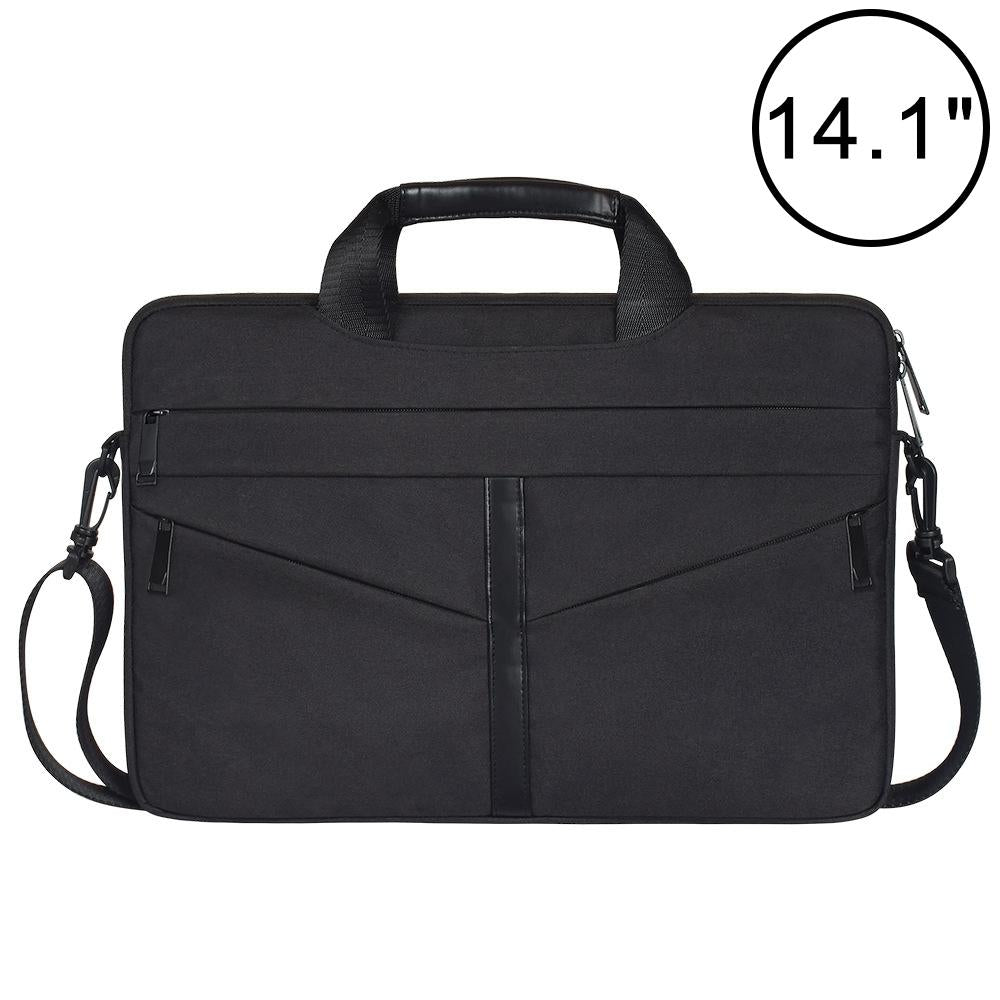Stylish Zipper Laptop Bag with Shoulder Strap - Durable & Breathable - Light Grey