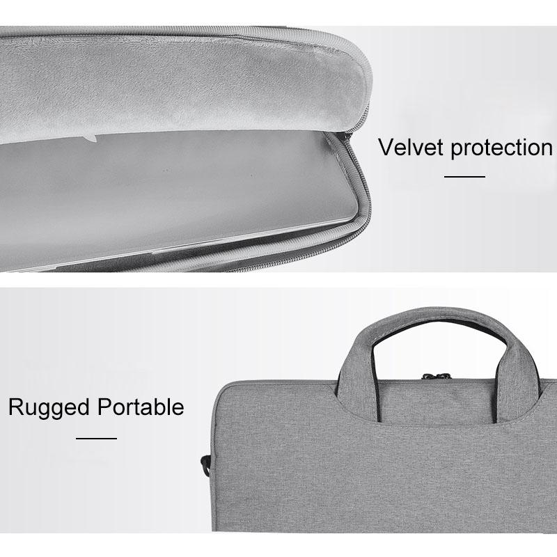 13.3 Inch Hidden Portable Strap One-shoulder Handbag - Waterproof Oxford Cloth - Light Grey