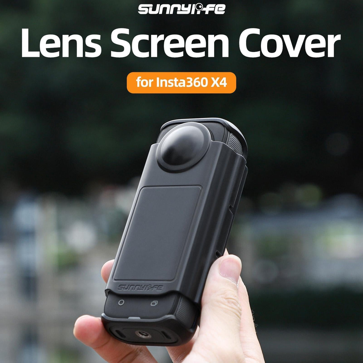 Transparent Black Sunnylife Lens Screen Protector for Insta360 X4