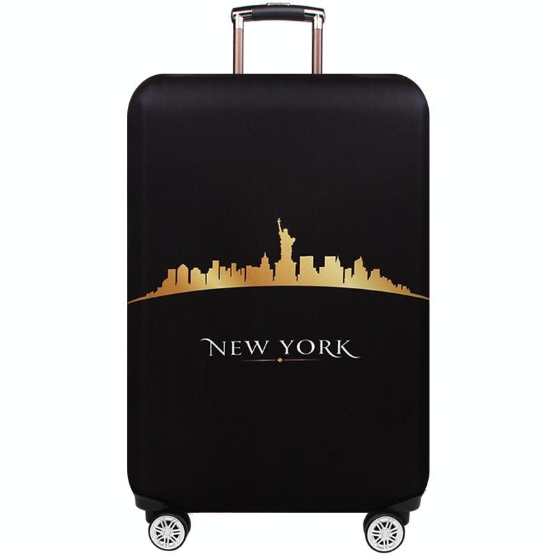 Thickened Luggage Cover - Elastic Wear-resistant Anti-dust Protection - Size l - Green Ripple