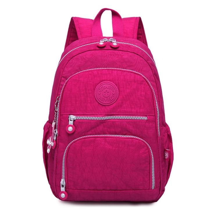 Versatile Teen Backpack for School & Travel - 27x13x37cm - Wine Red
