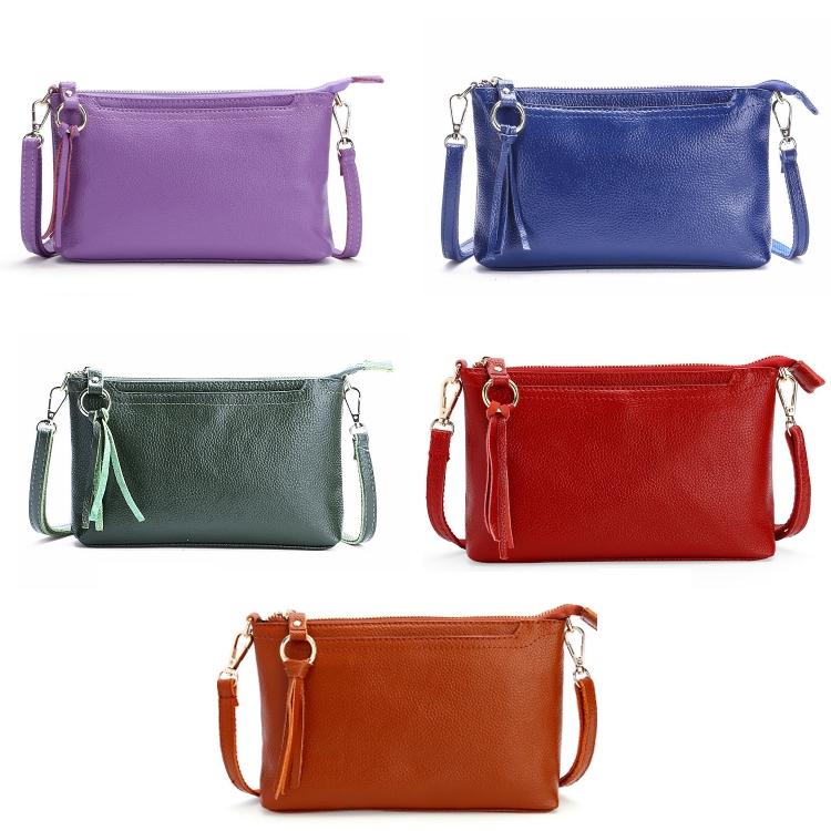 Large Capacity Tassel Shoulder Bag For Women - Jujube Red