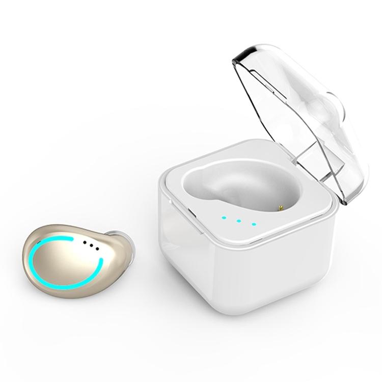 Mini Wireless Bluetooth Earphone with Charging Box - M-b8 - Gold