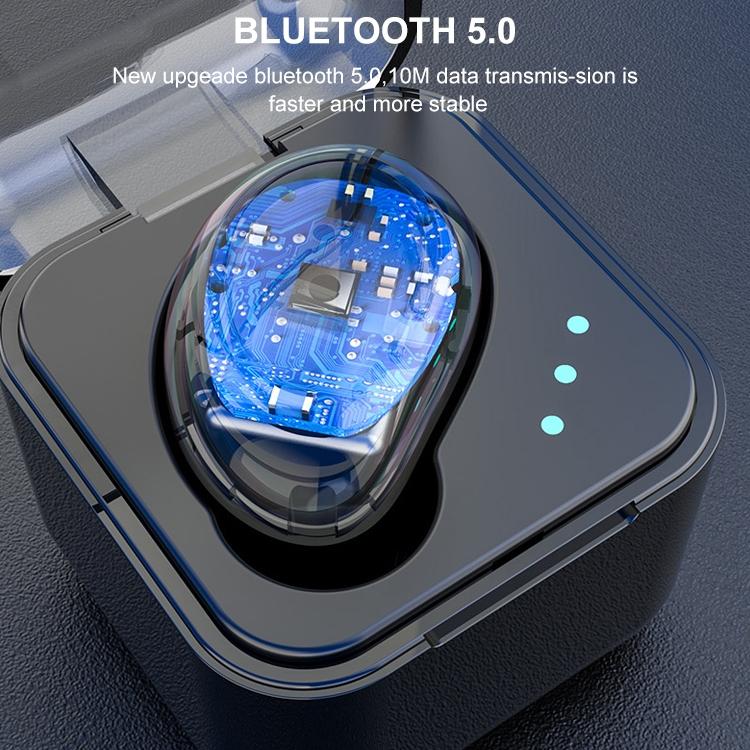 Mini Wireless Bluetooth Earphone with Charging Box - M-b8 - Gold