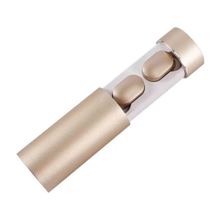 Wireless Touch Bluetooth Headset with Smart Magnetic Charging - Automatic Pairing - Gold