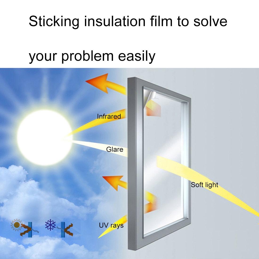 50cm x 1m Uv Reflective one Way Privacy Window Film Sticker - Gold