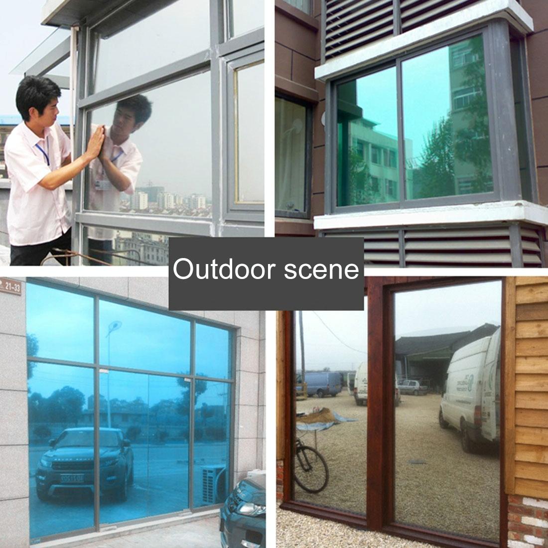 50cm x 1m Uv Reflective one Way Privacy Window Film Sticker - Gold