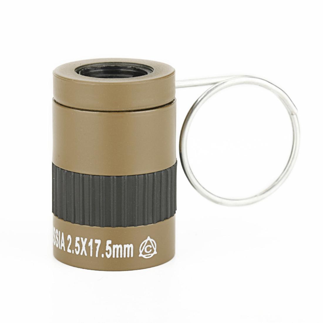 Mini Pocket Telescope with Finger Buckle - 2.5x17.5mm - Gold
