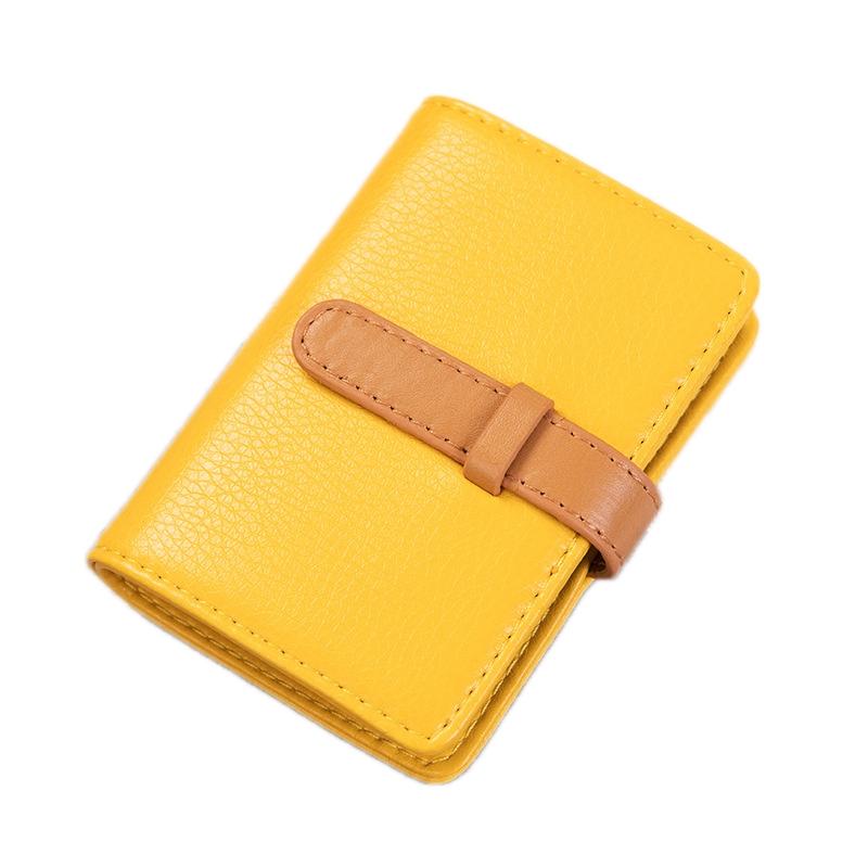 Portable Pu Leather Card Holder - Business & Credit Cards - Orange