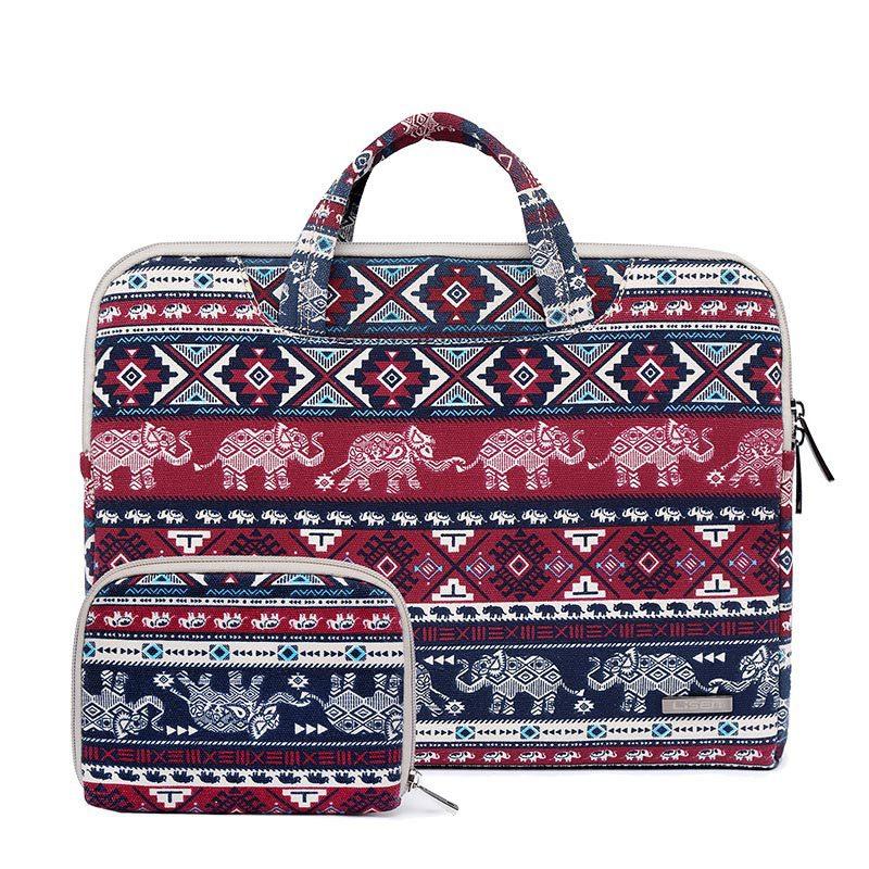 11.6 Inch Simple Business Laptop Bag with Liner - Ls-116 - Canvas Small Elephant Red