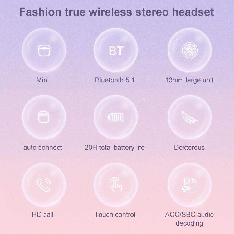 True Wireless Stereo Bluetooth 5.0 Earphones - Tn22 - Blue