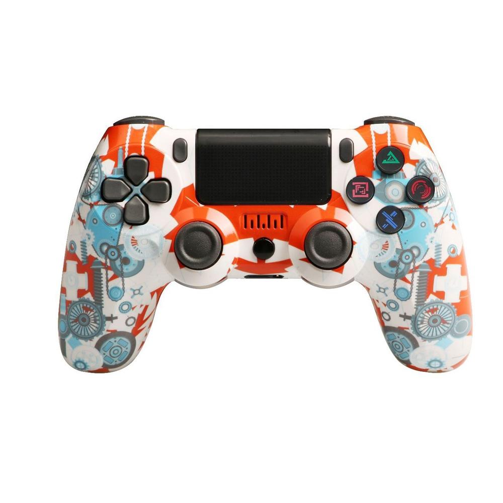 Wireless Bluetooth Game Controller for Ps4 with Dual Vibration and Light Strip - Skeleton
