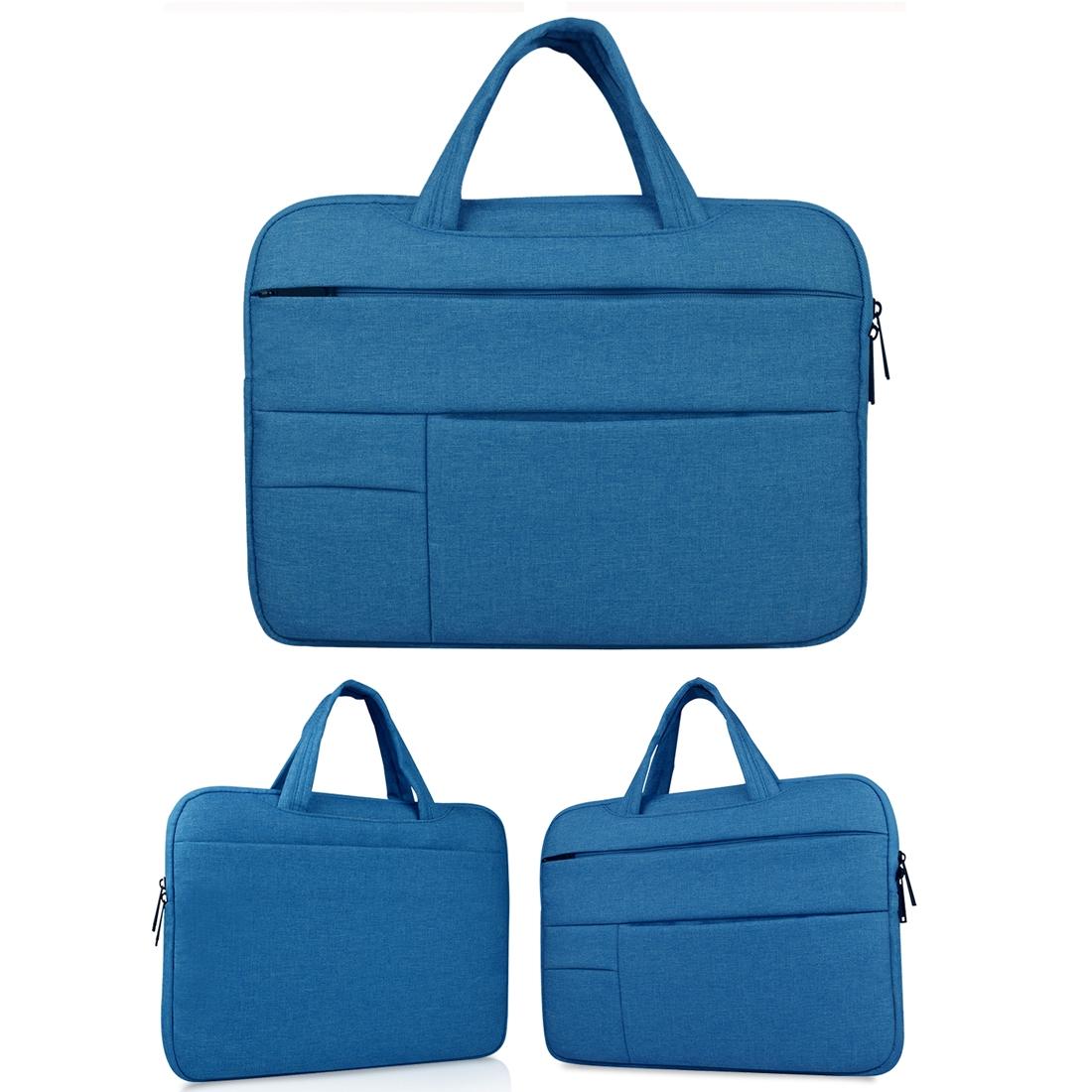 13.3 Inch Laptop Tablet Bag With Multiple Pockets And Soft Oxford Cloth Handle - Blue