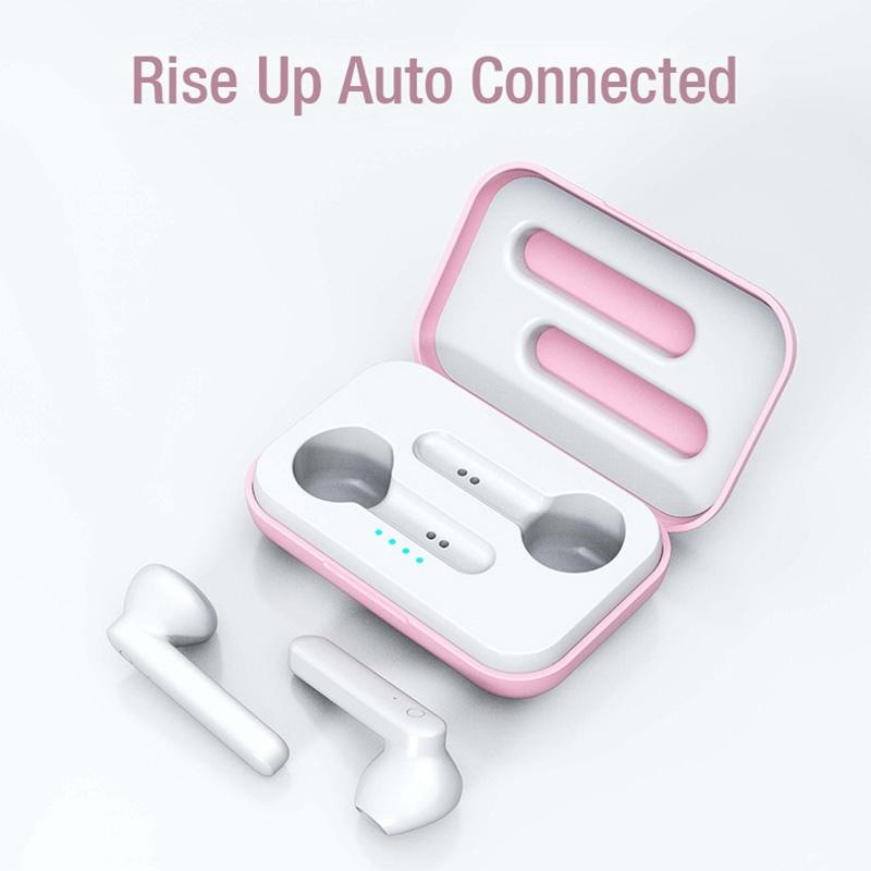 Wireless Touch Earphones with Magnetic Charging Box - Bluetooth 5.0 - Blue