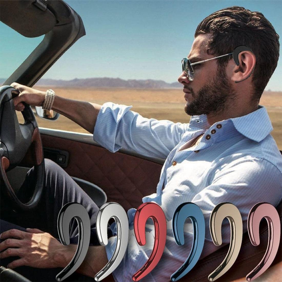 Bluetooth Bone Conduction Sports Earphones with Earhook - V4.1 - Blue