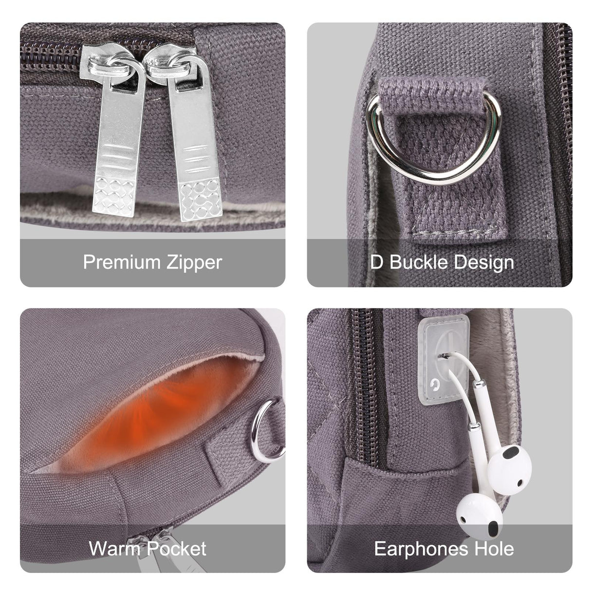 Small Messenger Bag With Tablet And Phone Warmer - Blue
