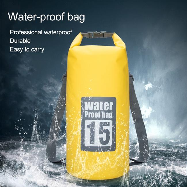 Waterproof Dual Shoulder Strap Dry Bag 50L Capacity - Blue