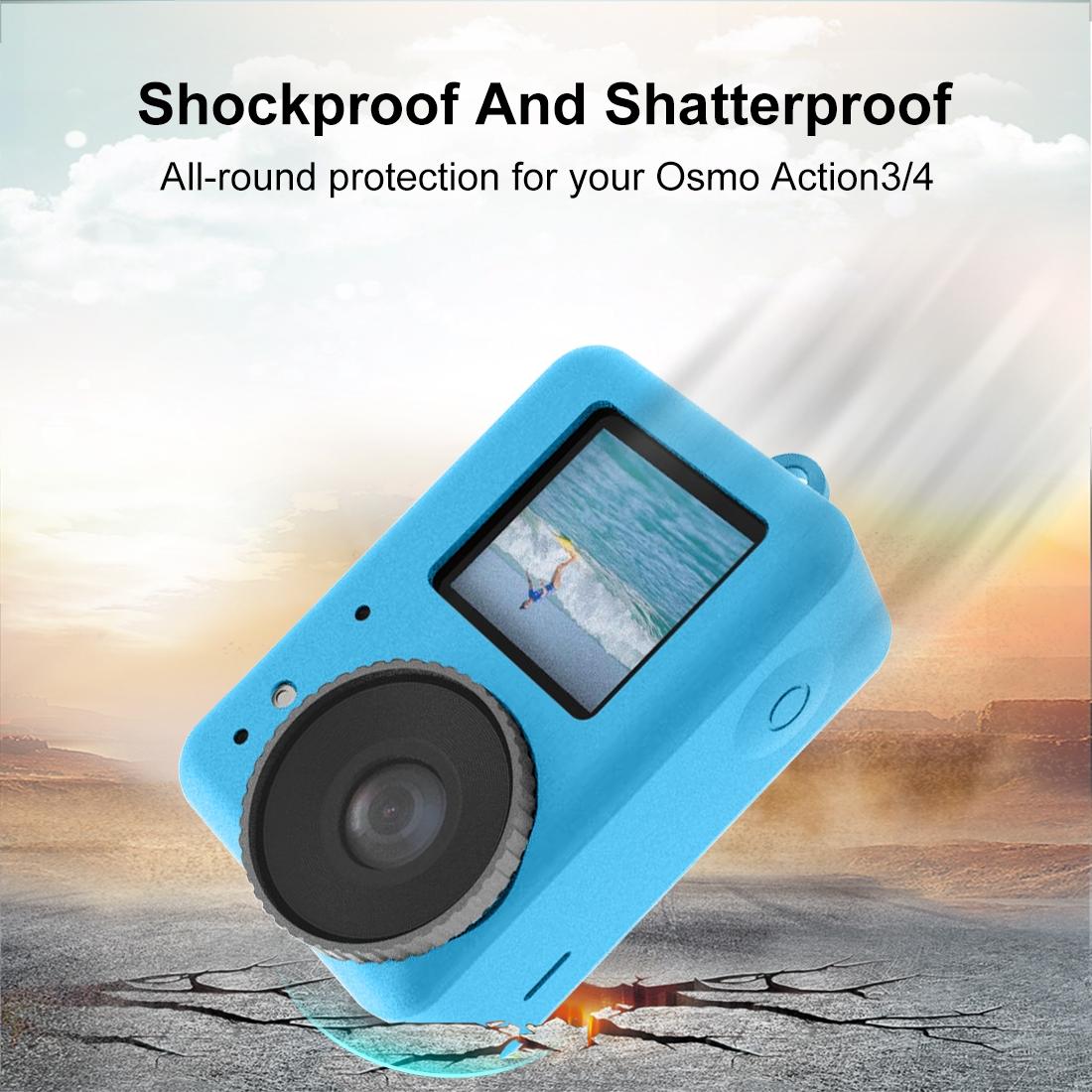 Protective Silicone Case with Lens Cap - Blue
