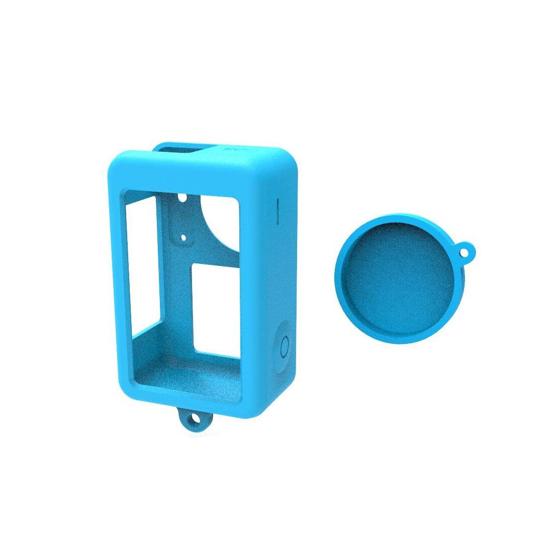 Protective Silicone Case with Lens Cap - Blue