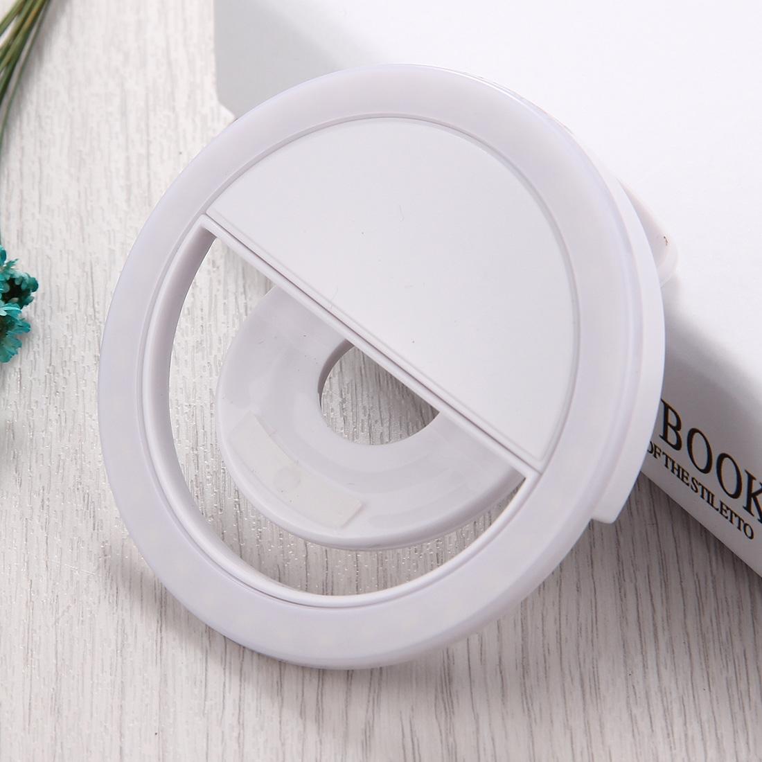 Adjustable Clip Beauty Light for Smartphones - Usb Cable - Blue