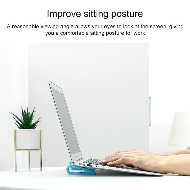 Adjustable Notebook Stand for Improved Cooling and Comfort - Blue