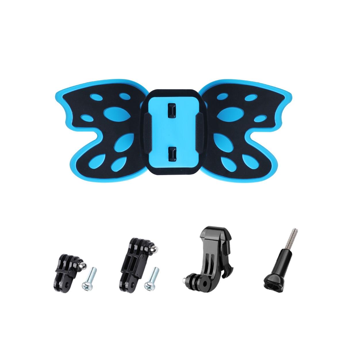 3-way Pivot Arm Butterfly Helmet Mount for Gopro Hero12 - Blue