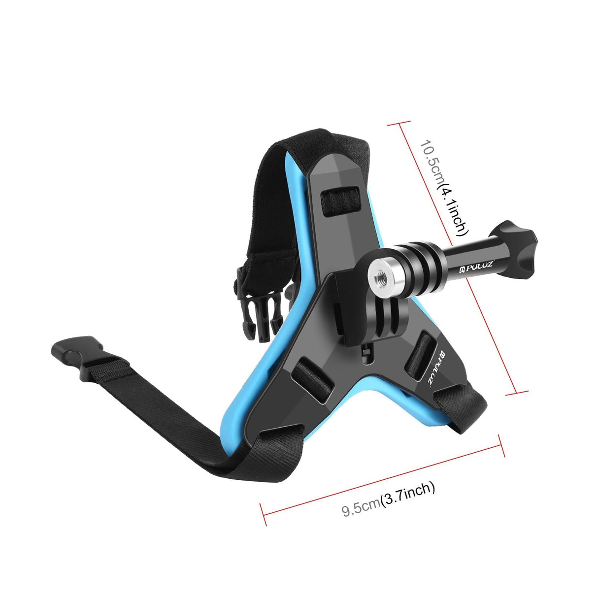 Universal Chin Strap Mount for Action Cameras - Blue