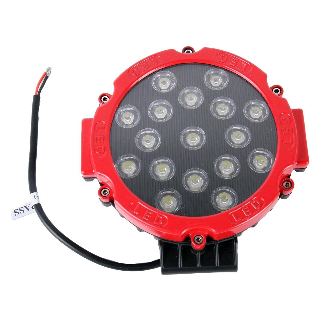 2 Pcs 3500Lm 6500K White Light 17 Led Waterproof Car Boat Marine Work Lights Spotlight Led Bulbs 30 Degrees Adjustable Dc 10 - 30V - Red