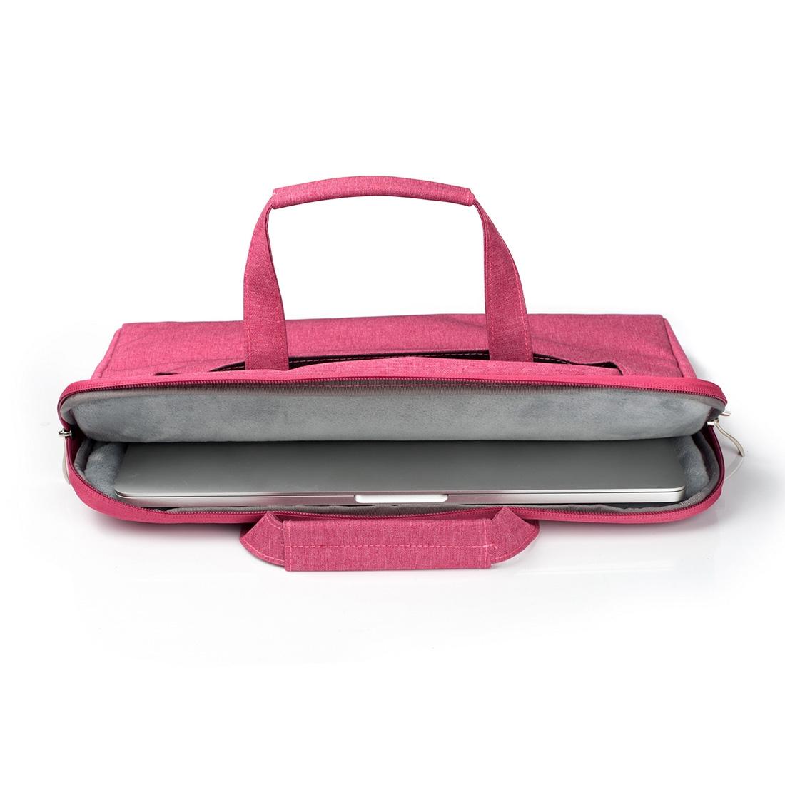 13.3 Inch Laptop Bag - Portable one Shoulder Zipper Design for Macbook Samsung Sony Dell Alienware Chuwi Asus Hp - Magenta