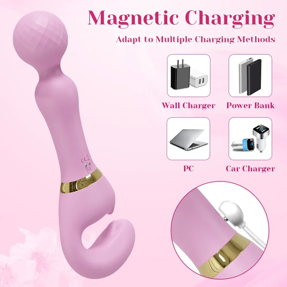 3 In 1 Vagina Vibrator for Women G Spot Nipples Stimulation - Av012 Purple