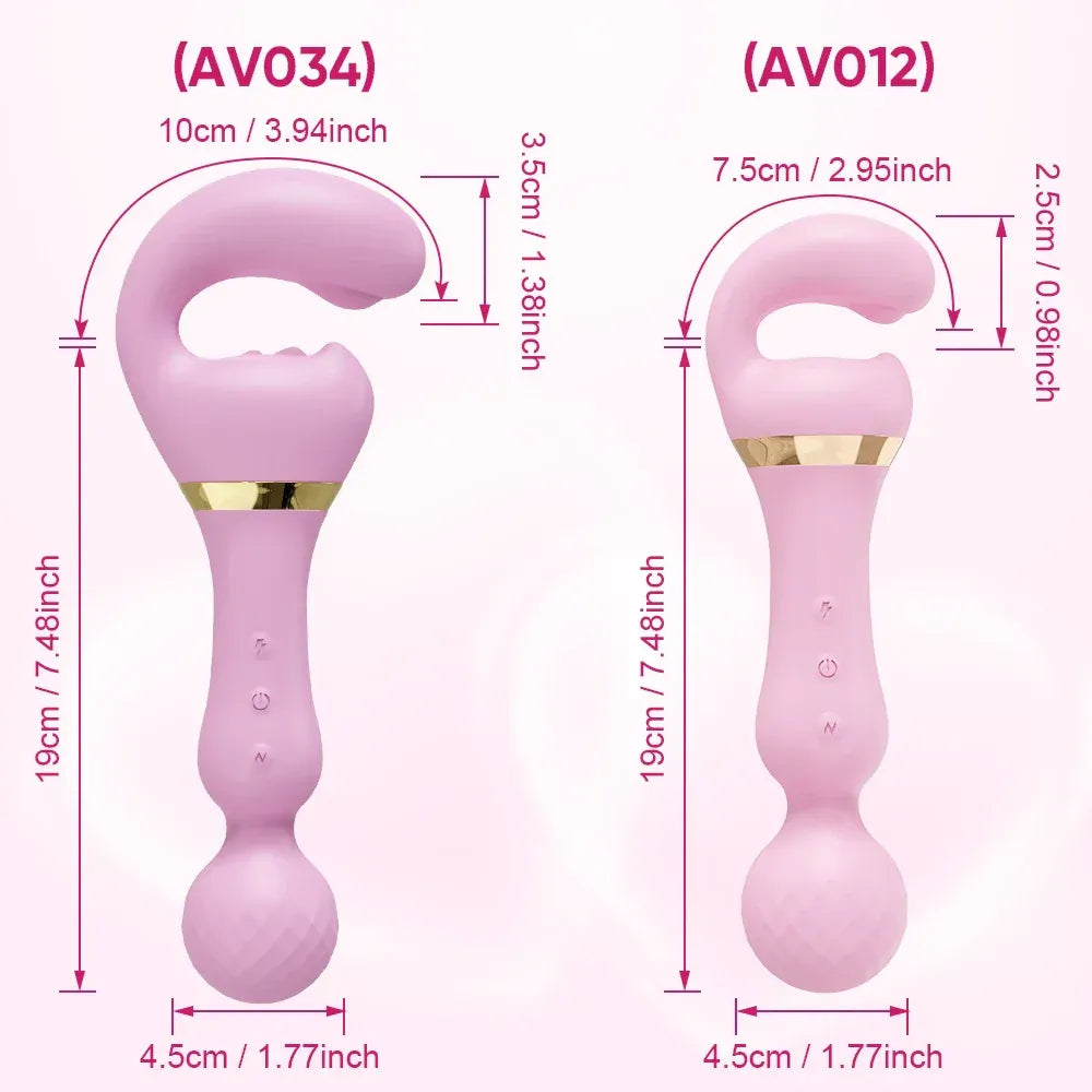 3 In 1 Vagina Vibrator for Women G Spot Nipples Stimulation - Skin
