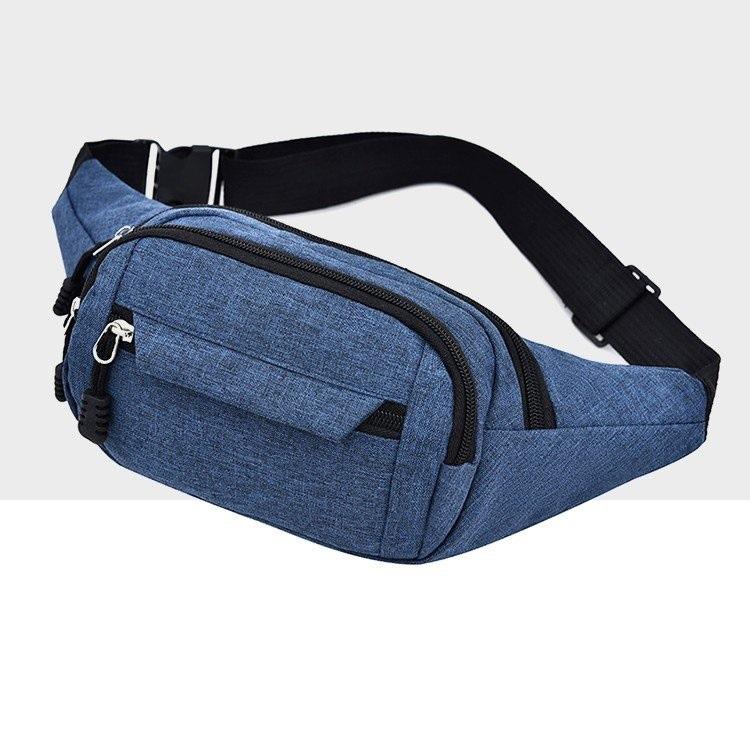 Waterproof Multi Pocket Chest Bag For Sports - Purple