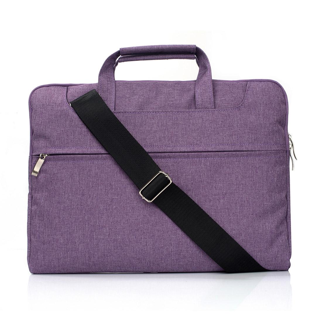 13.3 Inch Laptop Bag - Portable one Shoulder Zipper Design for Macbook Samsung Sony Dell Alienware Chuwi Asus Hp - Purple