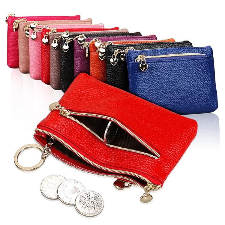 Spacious Litchi Texture Rfid Hand Wallet - Pale Pinkish Grey