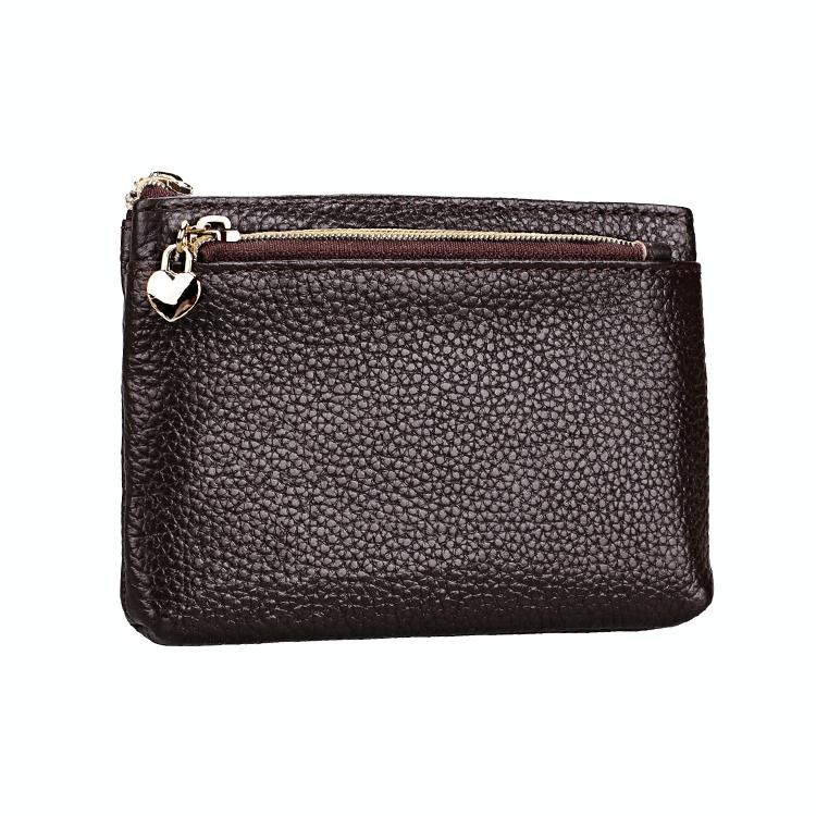 Spacious Litchi Texture Rfid Hand Wallet - Pale Pinkish Grey