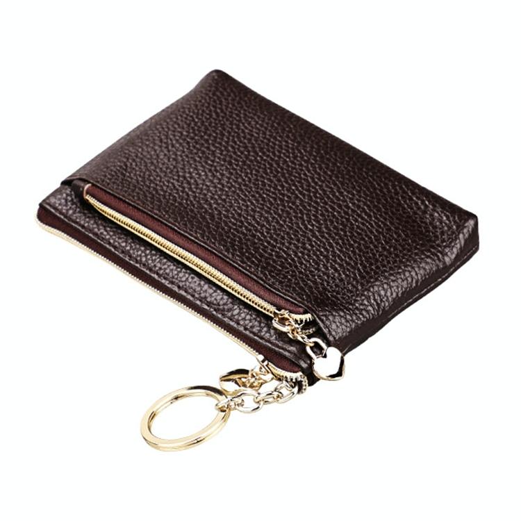 Spacious Litchi Texture Rfid Hand Wallet - Pale Pinkish Grey