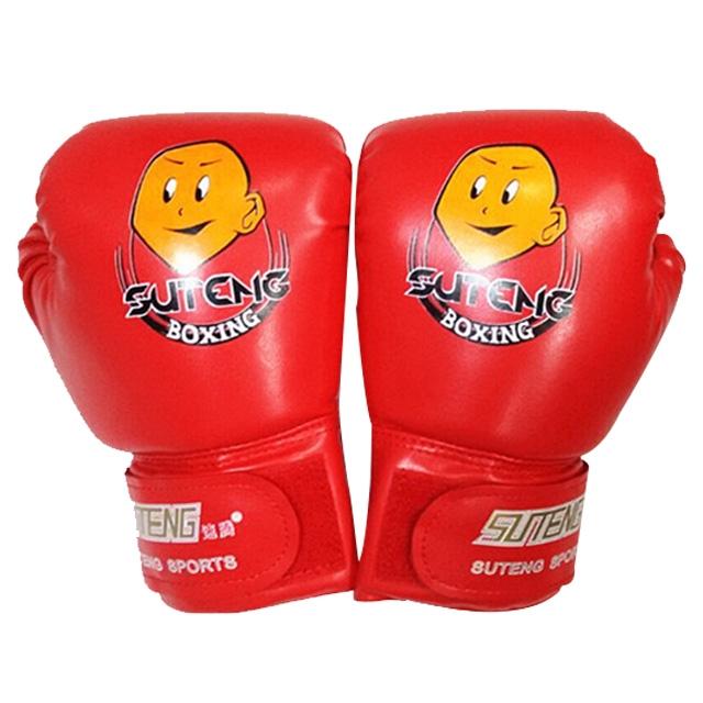 Children'S Cartoon Boxing Gloves - Pu Leather - Cartoon Red