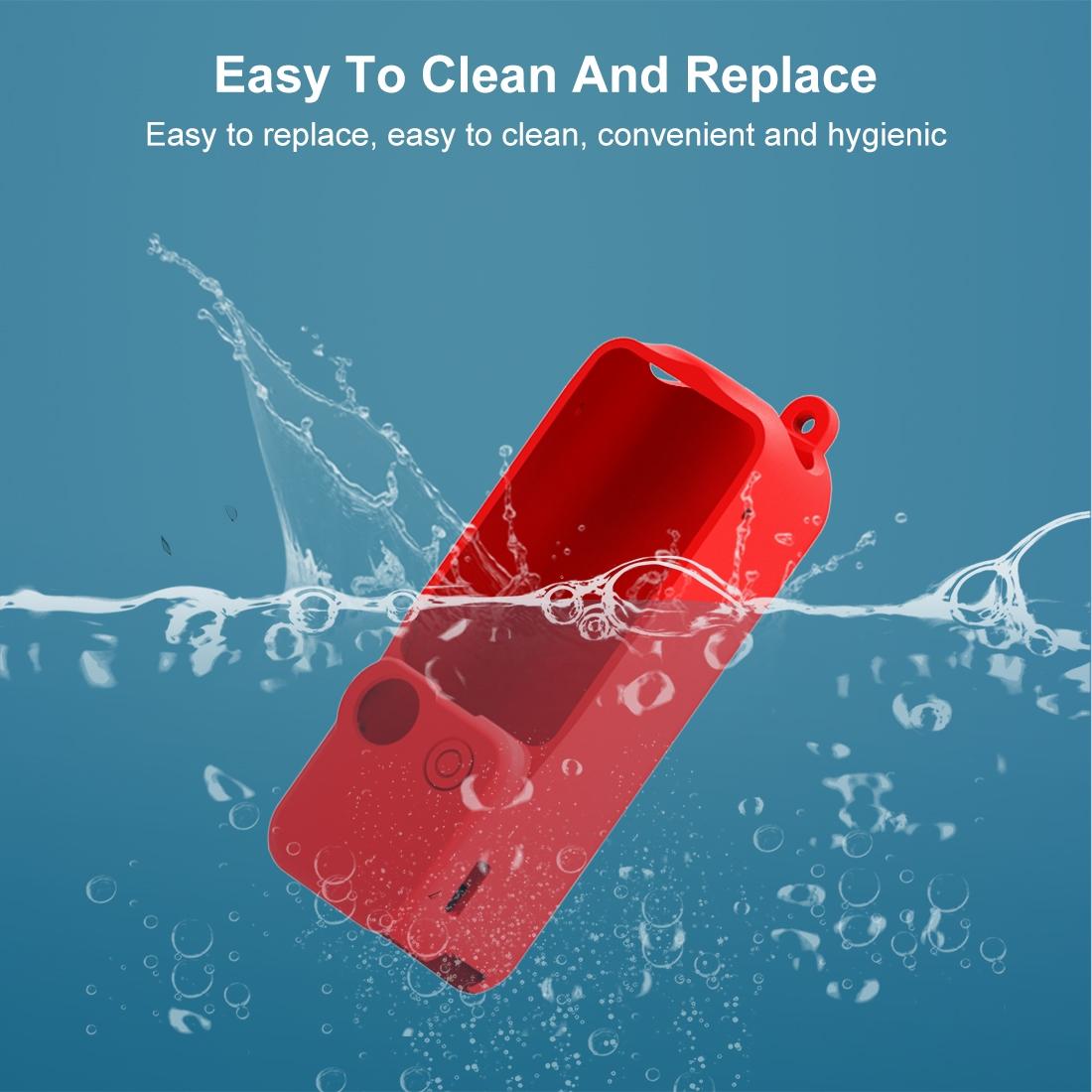 3 in 1 Silicone Case Set for Dji Pocket 3 - Red