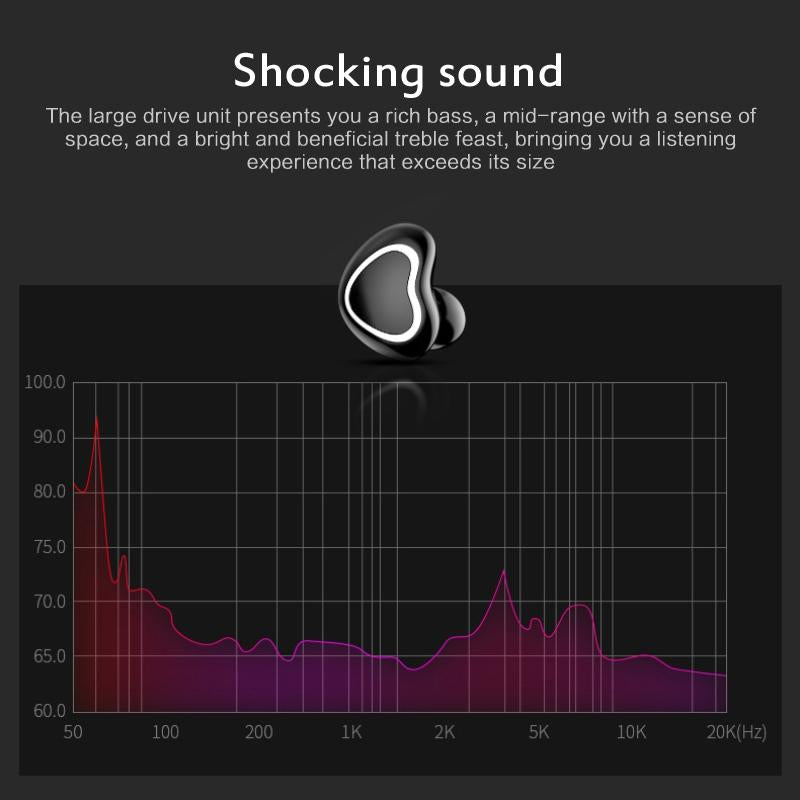 Mini Wireless Bluetooth Earphones with Charging Box - X7 4.1 - Red