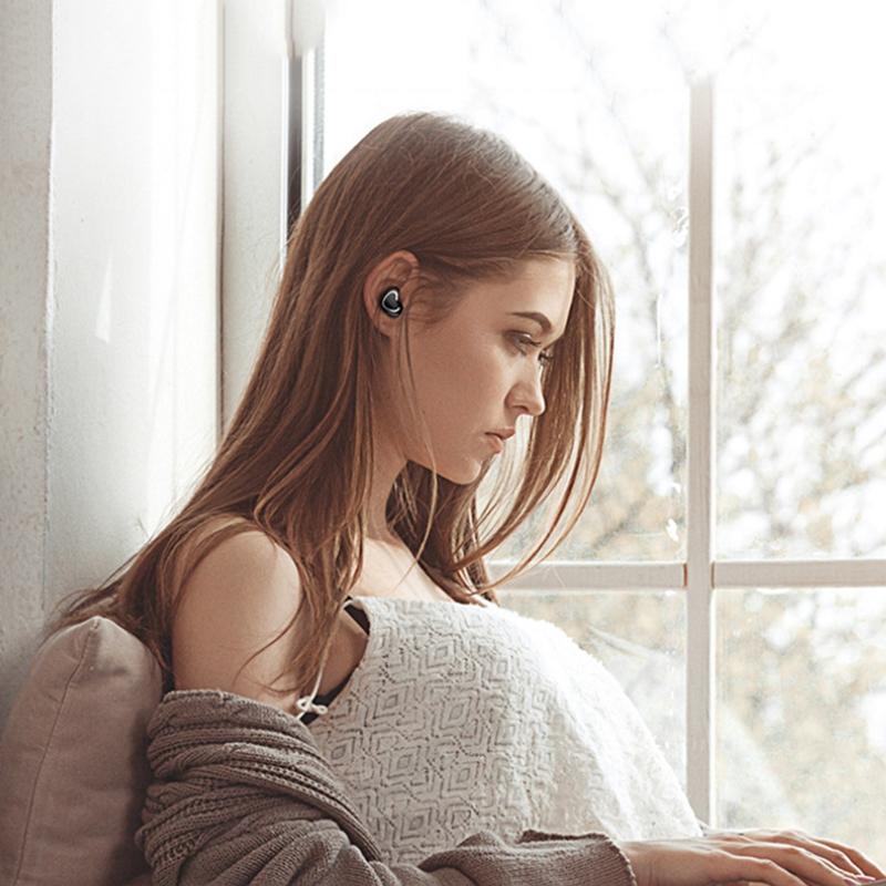 Mini Wireless Bluetooth Earphones with Charging Box - X7 4.1 - Red